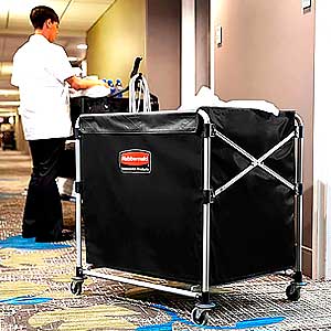 Ilustración con Carros de Lavandería