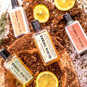 Ilustración con Amenities Colección Olivia Thinks