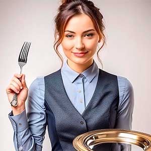 Ilustración con Tenedores para Hostelería