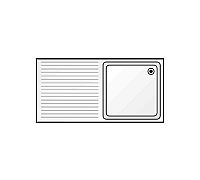 Foto Edenox Fregadero Gama 600 con Puertas Correderas 100 x 60 x 85 cm