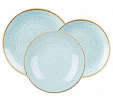 Foto Vajilla Porcelana Stonecast Azul