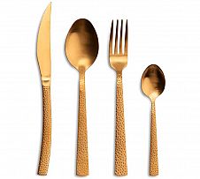 Foto Cubertería Cheese Satín Gold