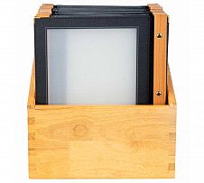 Foto Securit Carpetas de Menú y Caja Madera