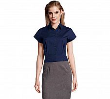 Foto Camisa Stretch Mujer Excess Azul Oscuro