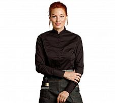 Foto Blusa Mujer Elástica Cuello Mao Martina Manga Larga