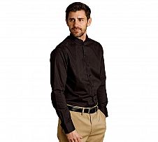 Foto Camisa Caballero Elástica Cuello Mao Torino Manga Larga