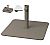 Foto Base Cuadrada Hierro con Cruceta y Tacos Loop 35 kg Taupe / Diámetro Tubo 45 mm