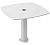 Foto Mesa Baja Tee Blanca 3 kg - Para Bases Loop, Bond y Canto Tubo Ø 60 mm
