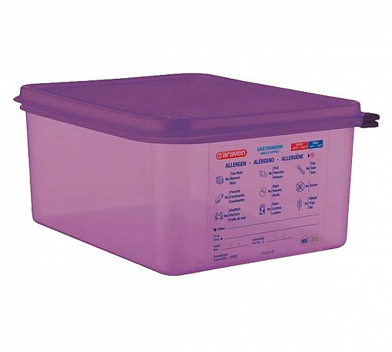 Araven Contenedor Hermético Antialérgenos GN 1/2 Medidas 32,5 x 26,5 cm - Almacenaje