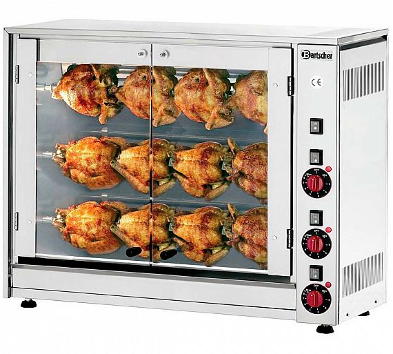 Bartscher Asador de Pollos P12N Eléctrico - 3 Espadas