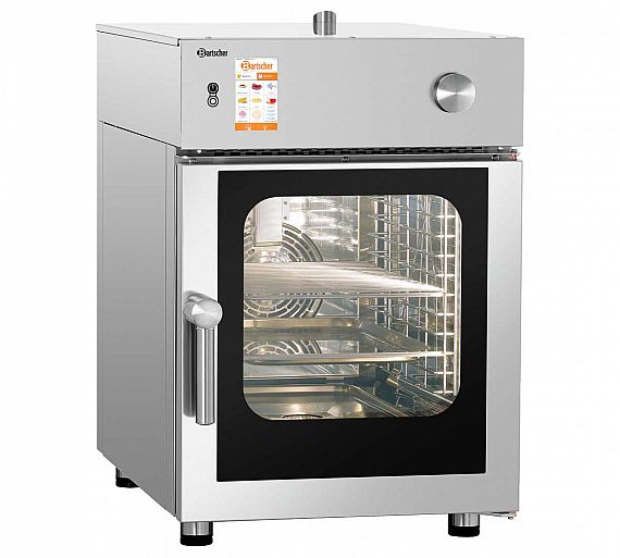 Bartscher Horno Convección Silversteam K 6110DRS Eléctrico - 6 Bandejas GN 1/1