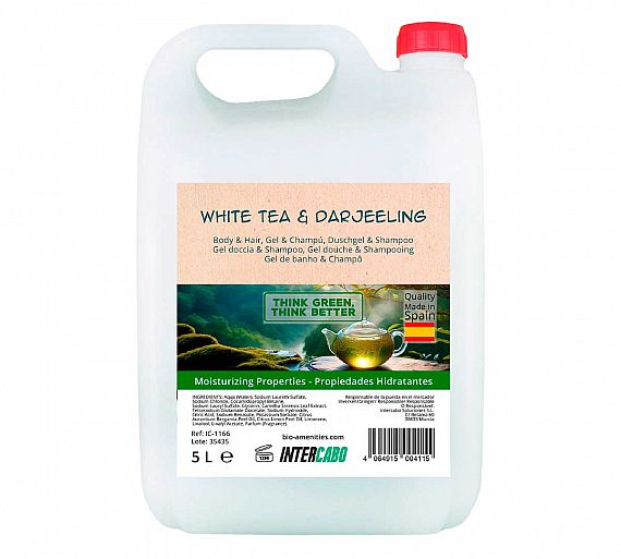 Intercabo Garrafa de Gel y Champú Té Blanco Contenido 5 litros