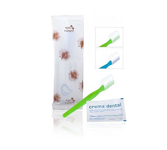Bio Amenities Kit Dental 100% Nature Incluye: Cepillo y Crema Dental