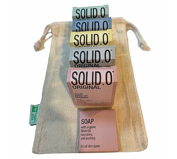 Bio Amenities Set Cosmética Solid.O Incluye: Bolsa con 6 Unidades