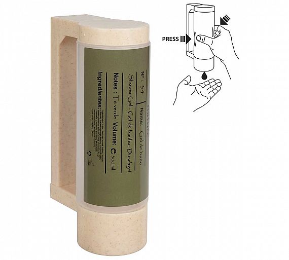 Bio Amenities Soporte Botella Vacía Gel Ducha Capacidad 400 ml