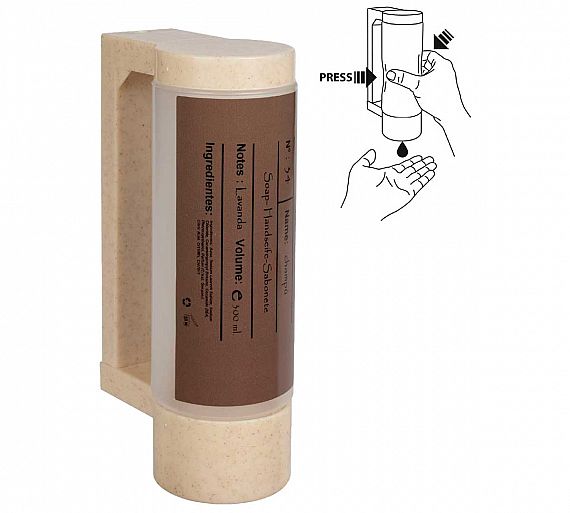 Bio Amenities Soporte Botella Vacía Jabón de Manos Capacidad 400 ml