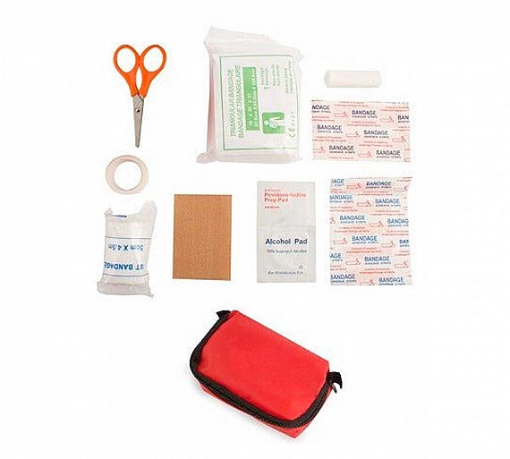 Bio Amenities Botiquín de Primeros Auxilios Incluye Tijeras, tiritas, cinta adhesiva, toallitas, gasa y venda