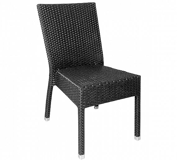 Bolero Silla Apilable Símil Ratán Carbón Interior y Exterior