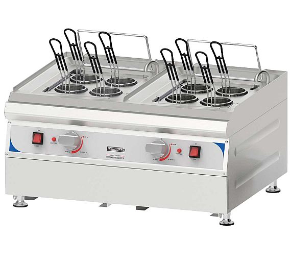 Casselin Cuece Pasta Doble CCAP92 Eléctrico - Fondo 58,7 cm - Capacidad 18 litros