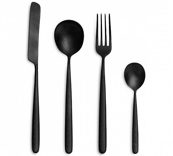 Comas Cubertería Tact Vintage Black 4 mm - Acero Inox 18/10