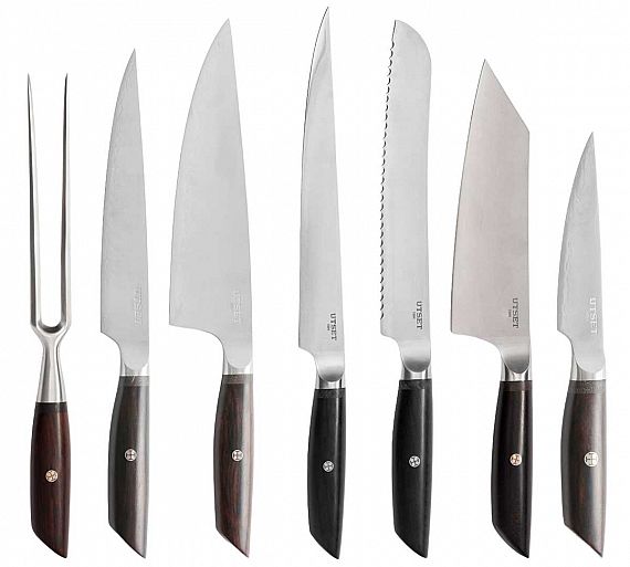 Comas Cuchillo Serie 130 Mango Madera de Ébano - Serie de 7 Piezas 