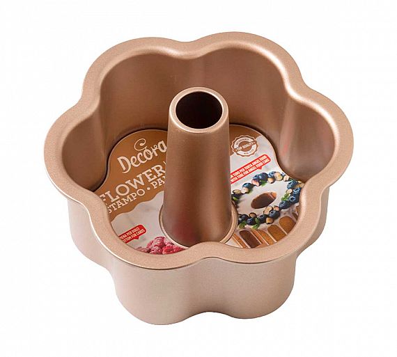 Decora Línea Oro Rosa Molde Flor de Angel Diámetro 22 cm - Acero