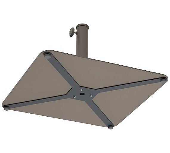 Ezpeleta Base Parasol Cuadrada Hierro Loop 18 con Cruceta y Tacos Peso 18 kg