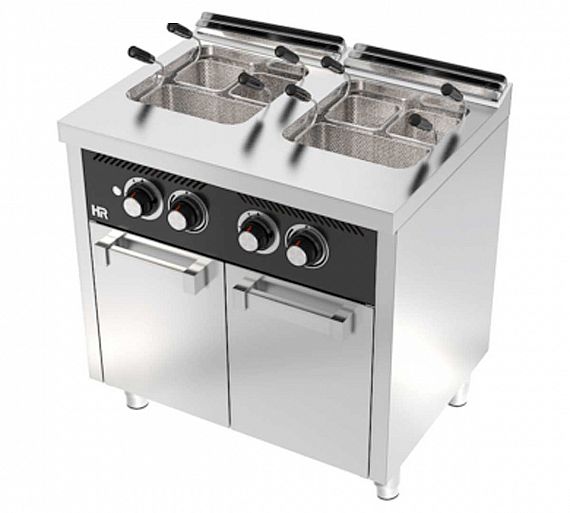 Fainca S600 Cuece Pastas 2 Cubas + Estante Gas - Fondo 60 cm - Capacidad 25+25 litros