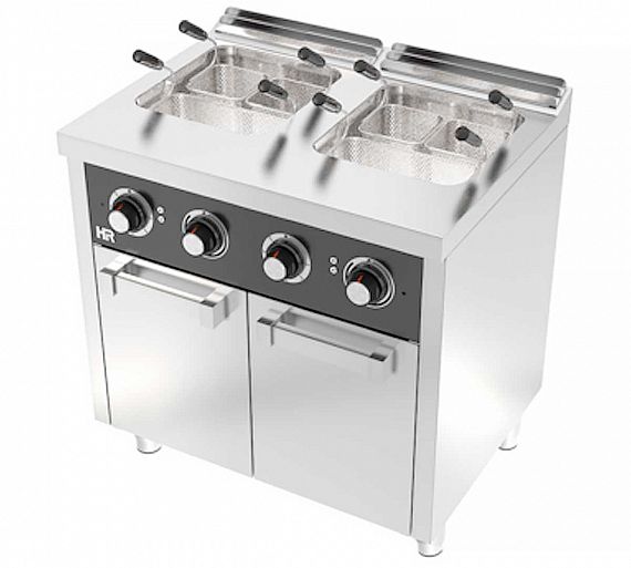 Fainca S600 Cuece Pastas 2 Cubas + Estante E Eléctrico - Fondo 60 cm - Capacidad 25 + 25 litros
