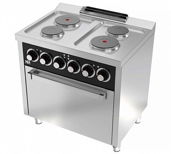 Fainca HR S600 Cocina 4 Placas + Horno Eléctrica - Fondo 60 cm - 4 Placas