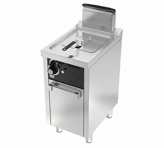 Fainca HR S600 Freidora con Estante 8L Gas - Fondo 60 cm - 1 Cuba 8 litros