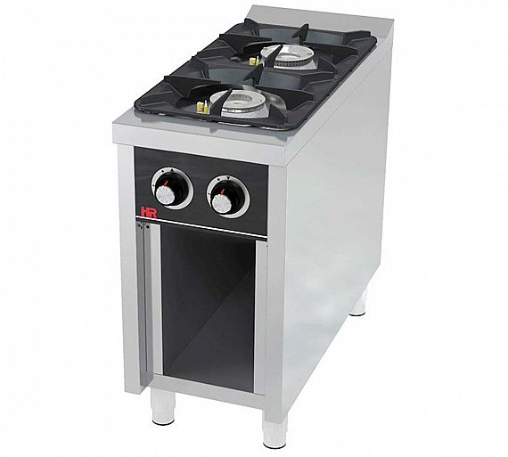 Fainca HR S900 Cocina con Estante C2F900E Gas - Fondo 90 cm - 2 Fogones