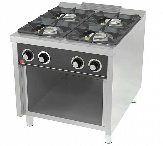 Fainca HR S900 Cocina con Estante C4F900E Gas - Fondo 90 cm - 4 Fogones