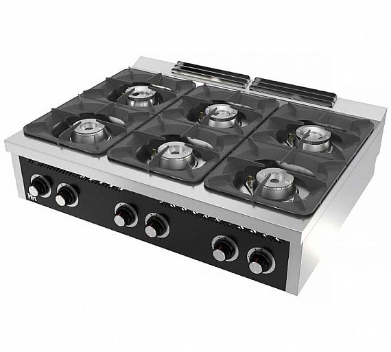 Fainca HR S900 Cocina Sobremesa C6F900S Gas - Fondo 90 cm - 4 Fogones