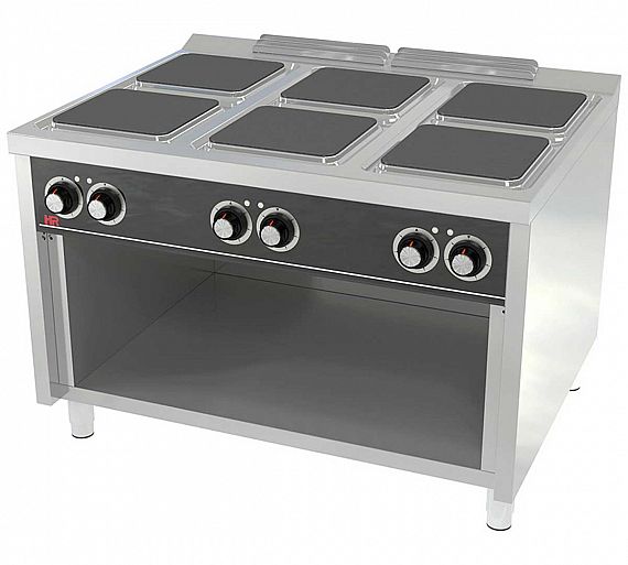 Fainca HR S900 Cocina con Estante CE6P900E Eléctrica - Fondo 90 cm - 6 Placas