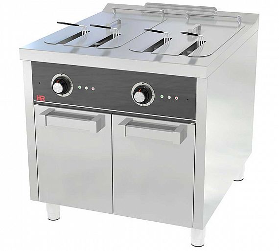 Fainca HR S900 Freidora con Estante FD22L22L Eléctrica - Fondo 93 cm - 2 Cubas 22 litros