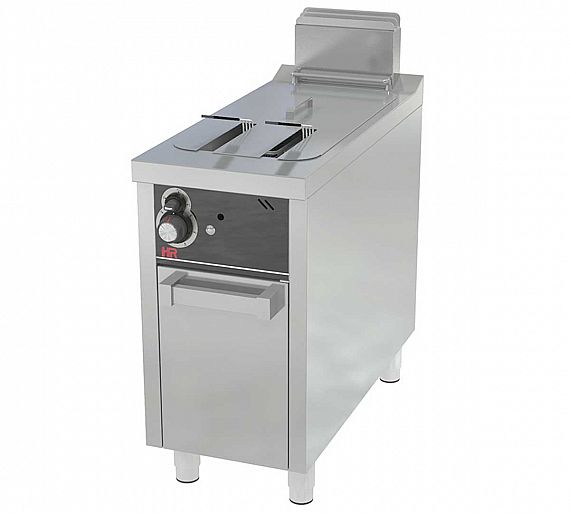 Fainca HR S900 Freidora con Estante FDG20L Gas - Fondo 93 cm - 1 Cuba 20 litros