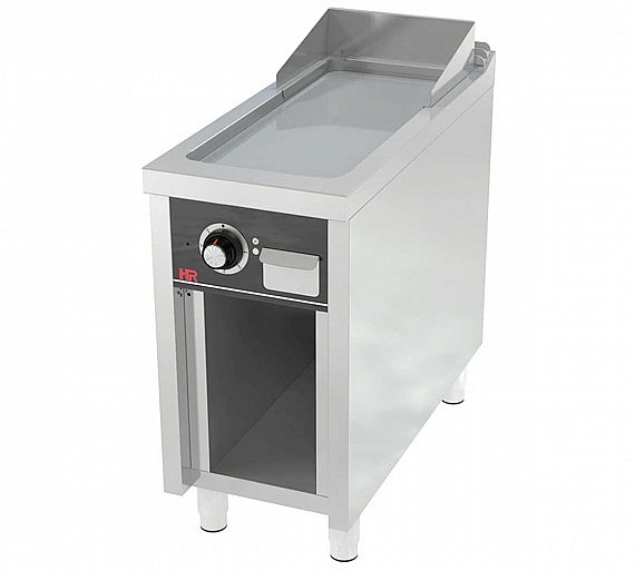 Fainca HR S900 Fry Top Cromo Estante FTE9004 Eléctrico - Fondo 93 cm - Potencia 7,5 o 15 kW