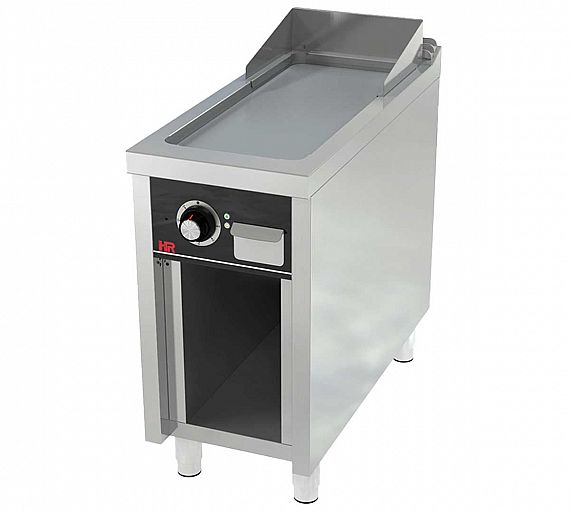 Fainca HR S900 Fry Top Acero Estante FTE900 Eléctrico - Fondo 93 cm - Potencia 7,5 o 15 kW