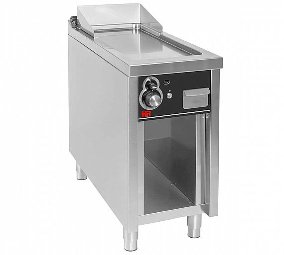 Fainca HR S900 Fry Top Cromo con Estante FT900 Gas - Fondo 93 cm - Potencia 6,2 o 18,2 kW