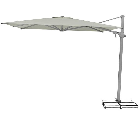 Glatz Parasol Suncomfort Varioflex Solar Led Cuadrado 3 x 3 metros