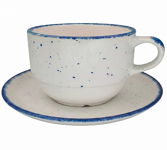 Güral Porselen Taza y Platillo Eo Serenita Porcelana - Capacidad 90 o 230 ml