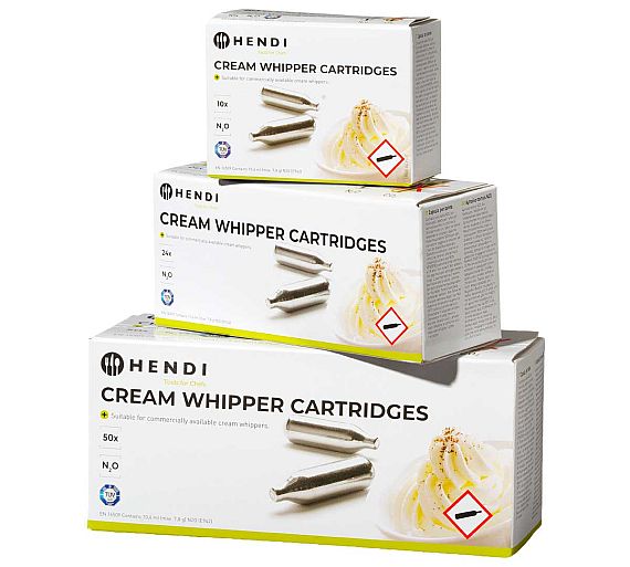 Hendi Cargadores para Sifón de Nata Gas N²O