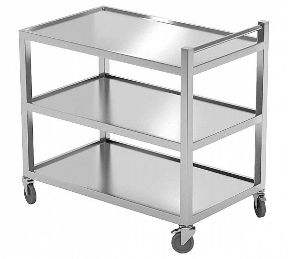 Hendi Carro de Servicio Soldado 3 Estantes Acero Inoxidable - 3 Estantes