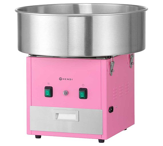 Hendi Máquina Algodón Azúcar Rosa Cubeta Ø 52 cm