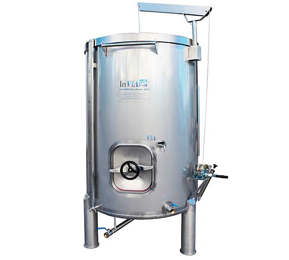 InVia Depósito Siempre Lleno Fondo Cónico con Boca Inferior Patas Inox Capacidad 100 a 5.000 litros