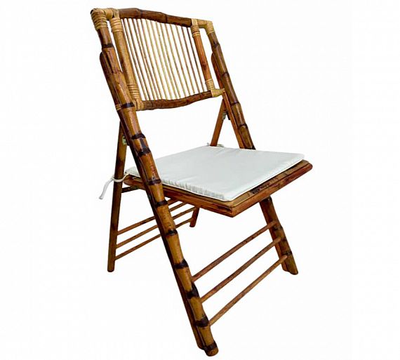 Isabella Silla Bambú Plegable con Cojín Bambú - Interior y Exterior