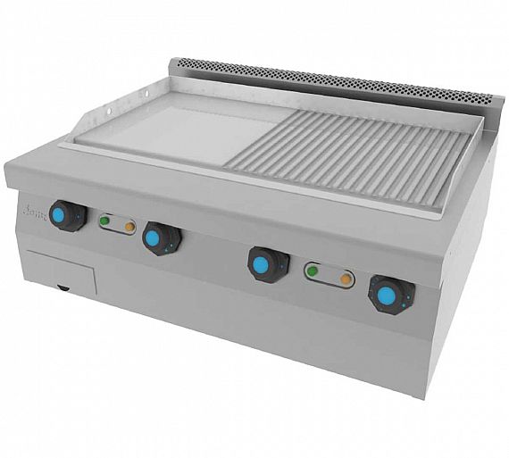 Jemi Serie 600 Plancha Fry Top Acero Mixta SFRTE62 Eléctrico - Fondo 60 cm - Potencia 9,6 kW