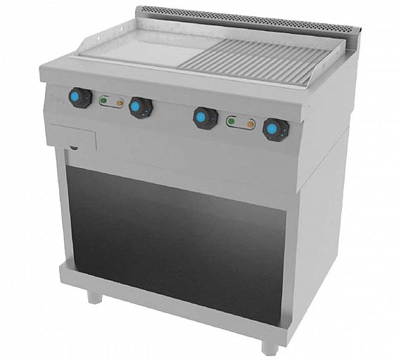 Jemi Serie 600 Plancha Fry Top Acero Mixta FRTE62 Eléctrico - Fondo 60 cm - Potencia 9,6 kW