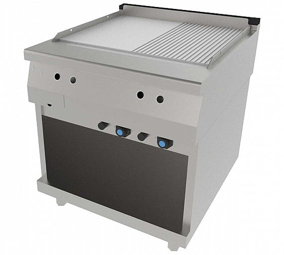Jemi Serie 900 Plancha Fry Top Gas Acero Mixta Gas - Fondo 90 cm - Potencia 18,14 a 27,21 kW